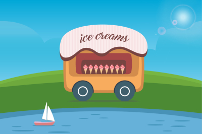 Summer Ice Creams Van