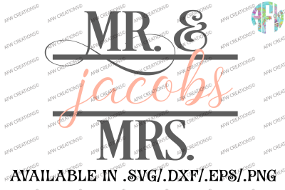 Mr & Mrs Split - SVG, DXF, EPS Cut Files