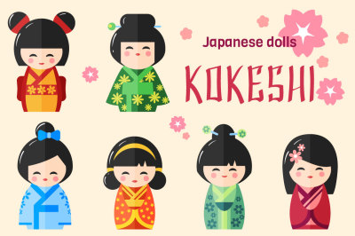 Kokeshi Japanese Dolls