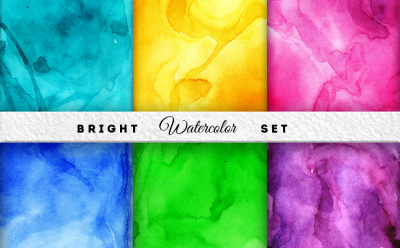 Bright Watercolor Textures Set