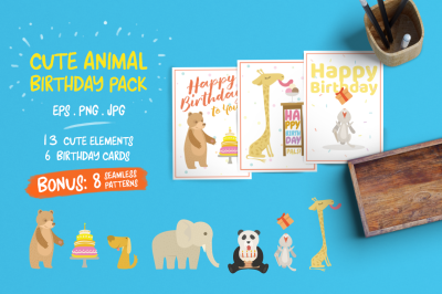 Cute Animal Birthday Pack