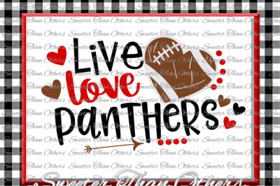Football SVG Live Love Panthers Football Svg Distressed Football pattern Vinyl Design SVG DXF Silhouette, Cameo, Cricut, Instant Download