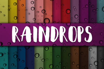 Raindrops Digital Paper Textures