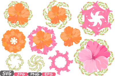 Wedding Flowers Vintage Floral Invitation Cutting Files svg eps png jpg party colorful Clip Art Vector Graphics Clipart -333S