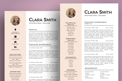 2 in 1 photo resume template pptx