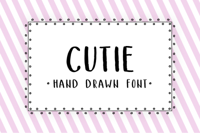 Cutie - hand drawn font