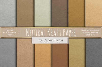 Neutral Kraft paper textures 