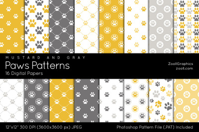 Paws Patterns Digital Papers