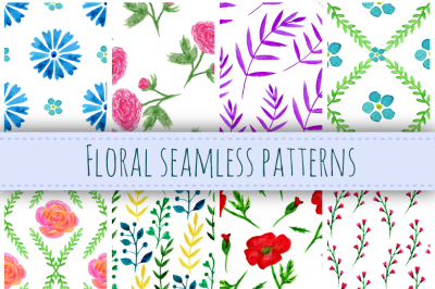 Watercolor floral patterns
