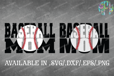 Baseball Mom Bundle - SVG, DXF, EPS Cut Files