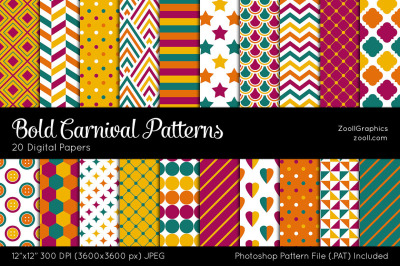 Bold Carnival Digital Papers
