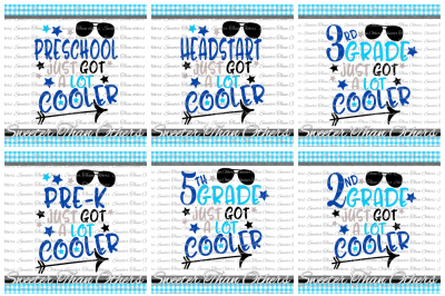 School Cooler SVG Bundle Kindergarten First Day of School SVG and DXF Files Silhouette Studios Cameo Cricut, Instant Download Scal