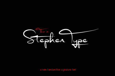 Signature font - Stephen Type