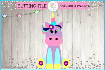 Groovy Unicorn SVG DXF EPS PNG - cutting file