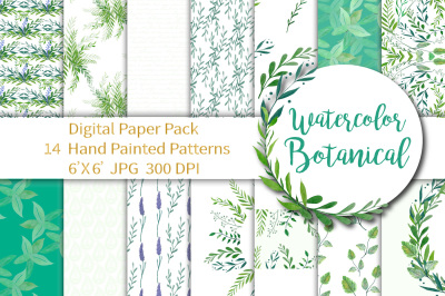 Botanical Watercolor Paper Pack