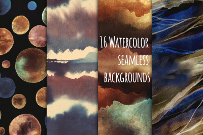 Watercolor seamless backgrounds