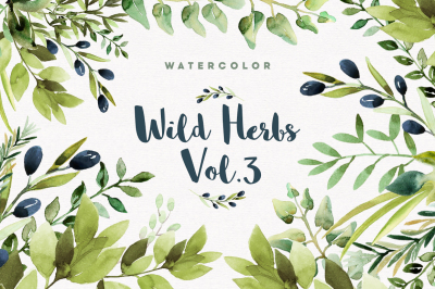 Watercolor Wild Herbs vol.3