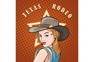 Rodeo Cowgirl with Lasso
