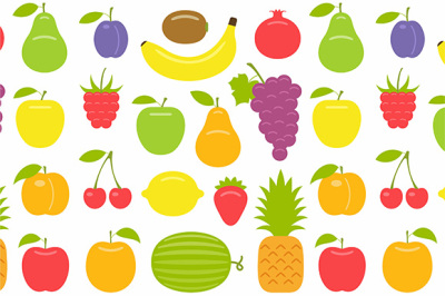 Seamless background with fruits