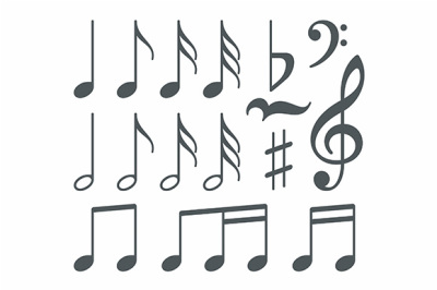 Musical notes seamless pattern