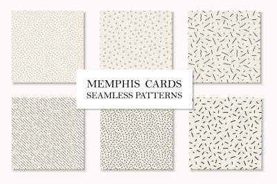 Seamless patterns in memphis style