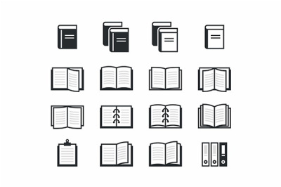 Book icons set