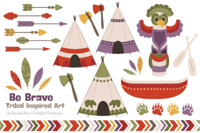 Tribal Clipart Collection in Autumn