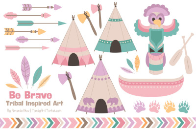 Tribal Clipart Collection in Garden Party