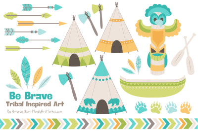 Tribal Clipart Collection in Land &amp; Sea