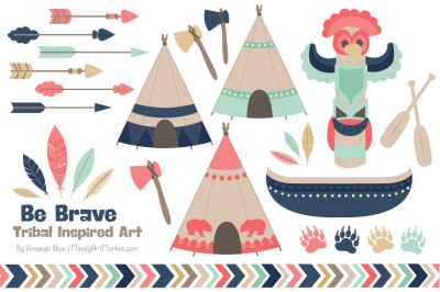 Tribal Clipart Collection in Modern Chic