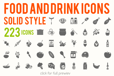 Food and Drink Icons Set