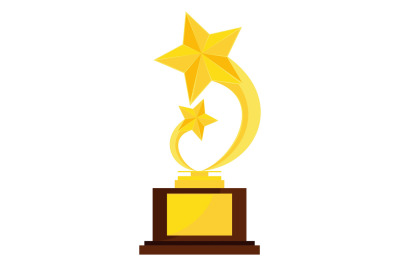 star trophy icon, winner award