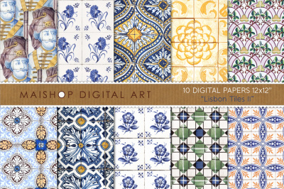 Digital Paper   I   Lisbon Tiles II