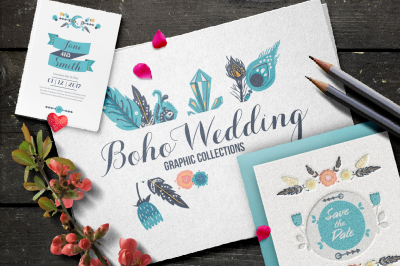 Boho Wedding Graphic Collection