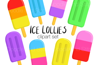 Ice Lolly Clipart Set