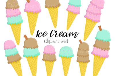Ice Cream Clipart Set