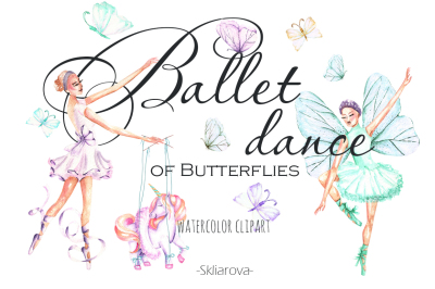Ballet watercolor clipart