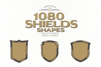 1080 Vector Shields Shapes
