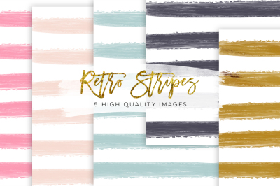 Mustard paper, retro stripes paper color, Nude digital paper, Birthday Party digital stripes, bridal shower, clip art watercolor stripes