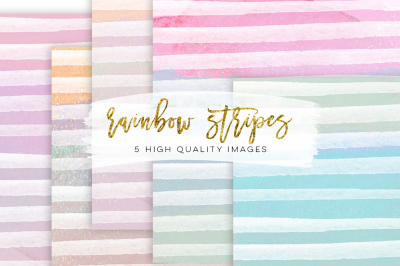Rainbow Stripe Watercolour, Watercolor Stripes Digital Papers, Watercolor Art, Candy digital paper, colorful texture, colorful digital paper