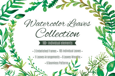 Watercolor Leaves Collection