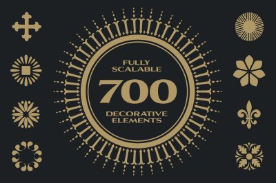 700 Decorative Elements (Vector)