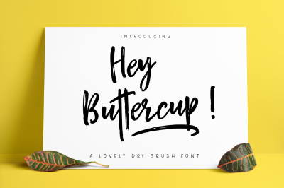 Hey Buttercup! Font + Extras 