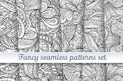 Fancy seamless patterns set