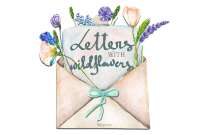 Letters with wildflowers