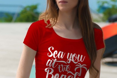 Sea you at the beach Funny SVG PNG EPS DXF