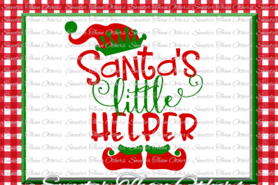 Santa's Little Helper Svg Silhouette Christmas svg, Dxf Silhouette Studios, Cameo Cricut cut file INSTANT DOWNLOAD Vinyl Design Htv Scal Mtc