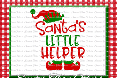 Santa's Little Helper Svg Silhouette Christmas svg, Dxf Silhouette Studios, Cameo Cricut cut file INSTANT DOWNLOAD Vinyl Design Htv Scal Mtc
