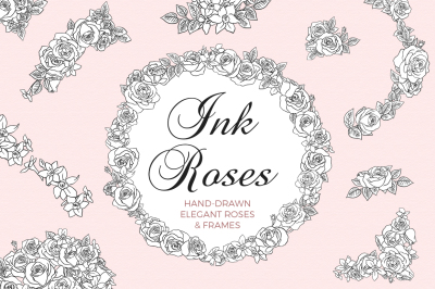 Ink Roses - Elegant roses and frames