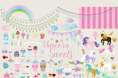 Unicorn Sweets Clipart